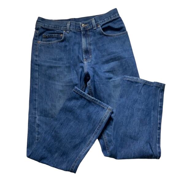 Kirkland Signature Denim Men 32x34 Straight Zip Fly Med Wash Pockets Blue Jeans - Picture 3 of 9